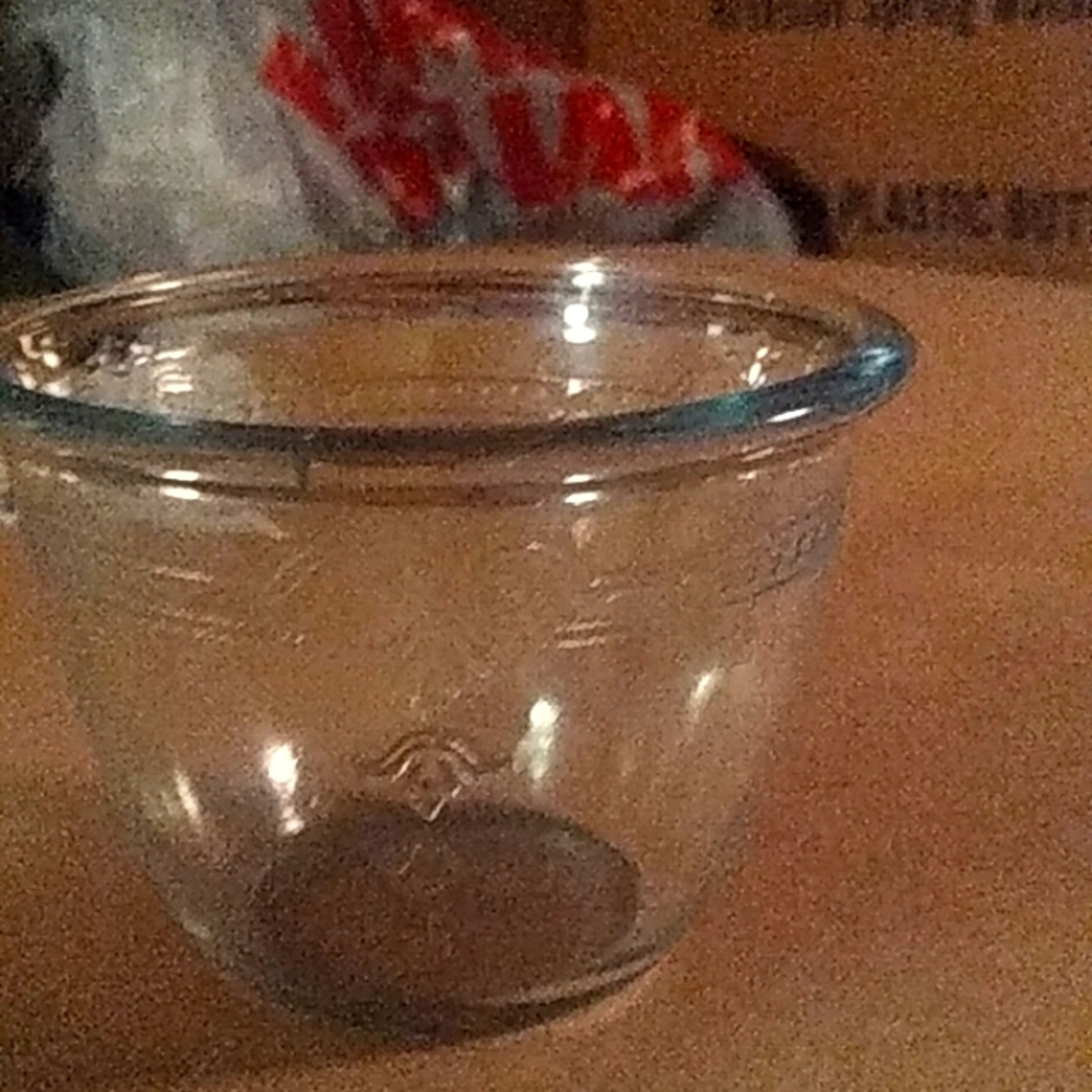 Antique glass fire king blue